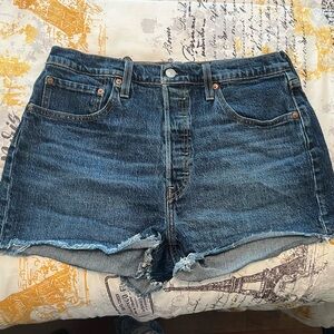 Levi's Dark Blue Jean Shorts
